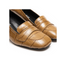 Mocassino con tacco effetto cocco cuoio