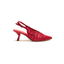 Slingback ovetto pelle intrecciata rossa Pons Quintana Moritz