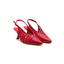 Slingback ovetto pelle intrecciata rossa Pons Quintana Moritz