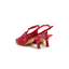 Slingback ovetto pelle intrecciata rossa Pons Quintana Moritz