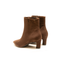 Tronchetto Donna Marrone Effetto Camoscio Tacco 5,5 cm con Cerniera – Tamaris