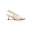 Slingback ovetto pelle intrecciata bianca Pons Quintana Moritz