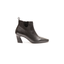 Stivaletto nero in pelle con tacco svasato Evro Fashion