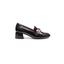 Mocassino Donna Blu in Pelle Lucida Tacco 4,5 cm con Catena e Foulard – Hispanitas