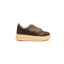 Sneakers Donna Marroni Slip On Suola Alta Beige – Andia Fora