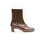Stivaletto cioccolato effetto pitonato in pelle nappa con tacco 4,5 cm Gaimo