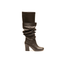 Stivale alto nero in pelle con gambale morbido e tacco 7,5 cm Evro Fashion