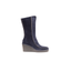 Stivali con zeppa in camoscio Pons Quintana, colore Blu