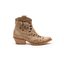 Texano in suede traforato gambale basso