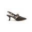 Slingback Decolletè nera con dettagli pitonati