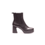 Stivaletto Chelsea nero in pelle con plateau 2 cm e tacco 8 cm Evro Fashion