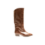 Stivali Donna Marroni in Pelle Stile Texano Tacco 3,2 cm – Gaimo