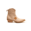 Texano chiaro in pelle suede gambale basso