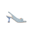 Slingback tacco basso Denim