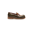 Mocassino Donna Verde Bosco e Cognac in Pelle con Penny Strap Tacco 3,5 cm – Pons Quintana Seline