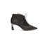 Stivaletto nero a punta effetto cavallino in pelle con tacco 6,5 cm Hispanitas