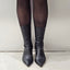Stivaletto stretch in pelle color nero