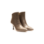 Tronchetto Donna Testa di Moro in Pelle Tacco 7 cm con Cerniera – Brera