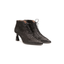 Stivaletto nero a punta effetto cavallino in pelle con tacco 6,5 cm Hispanitas
