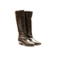 Stivali Donna Neri in Pelle Effetto Vernice Stile Texano Tacco 3,2 cm – Gaimo