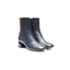 Stivaletto blu in pelle con banda verde effetto lucido Hispanitas