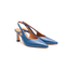 Nara - Slingback in pelle blu oceano - Nara