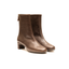 Stivaletto cioccolato effetto pitonato in pelle nappa con tacco 4,5 cm Gaimo