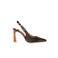 Decolletè slingback in pelle e rafia - Letha