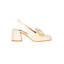 Slingback stile mocassino in pelle color beige - Abes