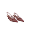 Slingback in pelle colore rosso a rete Xaia