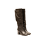 Stivale alto nero in pelle con gambale morbido e tacco 7,5 cm Evro Fashion