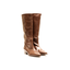 Stivali Donna Marroni in Pelle Stile Texano Tacco 3,2 cm – Gaimo