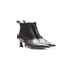 Stivaletti chelsea nero con tacco 5 cm in pelle Bianca D.