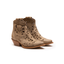 Texano in suede traforato gambale basso