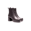 Stivaletto Chelsea nero in pelle con plateau 2 cm e tacco 8 cm Evro Fashion