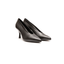 Décolleté Donna Nera in Pelle Scollo a V Tacco 7,5 cm – Brera