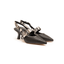 Slingback Decolletè nera con dettagli pitonati