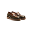 Mocassino Donna Verde Bosco e Cognac in Pelle con Penny Strap Tacco 3,5 cm – Pons Quintana Seline