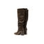 Stivale alto nero in pelle con gambale morbido e tacco 7,5 cm Evro Fashion