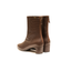 Stivaletto cioccolato effetto pitonato in pelle nappa con tacco 4,5 cm Gaimo