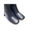 Stivaletto blu in pelle con banda verde effetto lucido Hispanitas