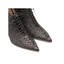 Stivaletto nero a punta effetto cavallino in pelle con tacco 6,5 cm Hispanitas