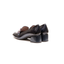 Mocassino Donna Blu in Pelle Lucida Tacco 4,5 cm con Catena e Foulard – Hispanitas