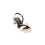 Sandalo in pelle bicolor bianco e nero con cinturino Glamour Milk