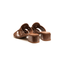 Sabot marrone in pelle tacco basso - Tulipan Hispanitas