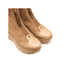 Stivaletto tortora in pelle con zip e plateau 4 cm Hispanitas