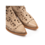 Texano in suede traforato gambale basso