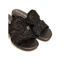 Sabot nero in pelle tacco basso - Tulipan Hispanitas
