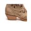 Texano in suede traforato gambale basso