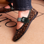 Friulane Donna Leopardate in Velluto con Cinturino e Fibbia Verde – Macarena